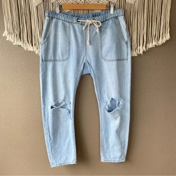 One Teaspoon Shabbies Drawstring Boyfriend Jeans - medium - Hustler Blue - Picture 5 of 14